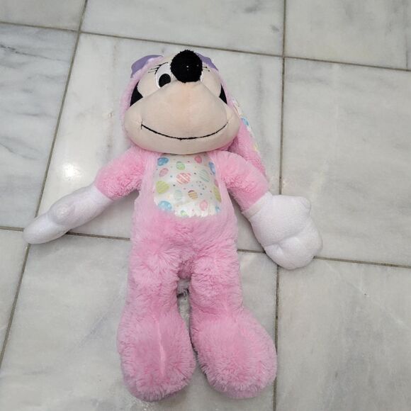 Disney Pink Minnie Mouse Easter Bunny Large Plush - Picture 1 of 14